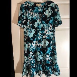 Blue flower dress Michael Kors